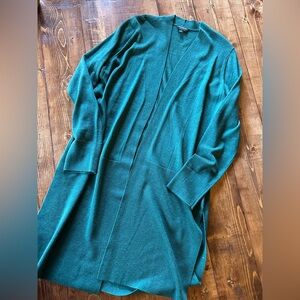 Talbots Open Front Merino Wool Cardigan